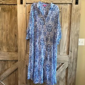 Lilly Pulitzer Lilith Tunic Dress Shell Phone Sheer Cover Up